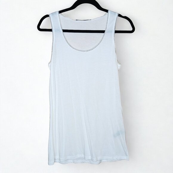 Sita Murt Metal Scoop Neckline Detail Semi-Sheer Sleeveless Blouse Anthropologie - Picture 1 of 8